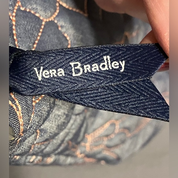 Vera Bradley Aloha Blooms Denim Quilt Bucket Crossbody Bag - Picture 2 of 10